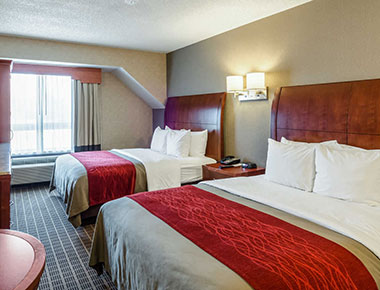 Comfort Inn & Suites West Springfield Queen Bed Room