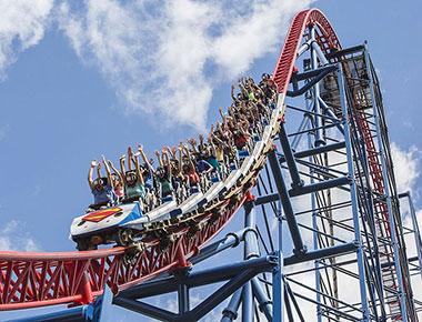 Six Flags New England Roller Coaster
